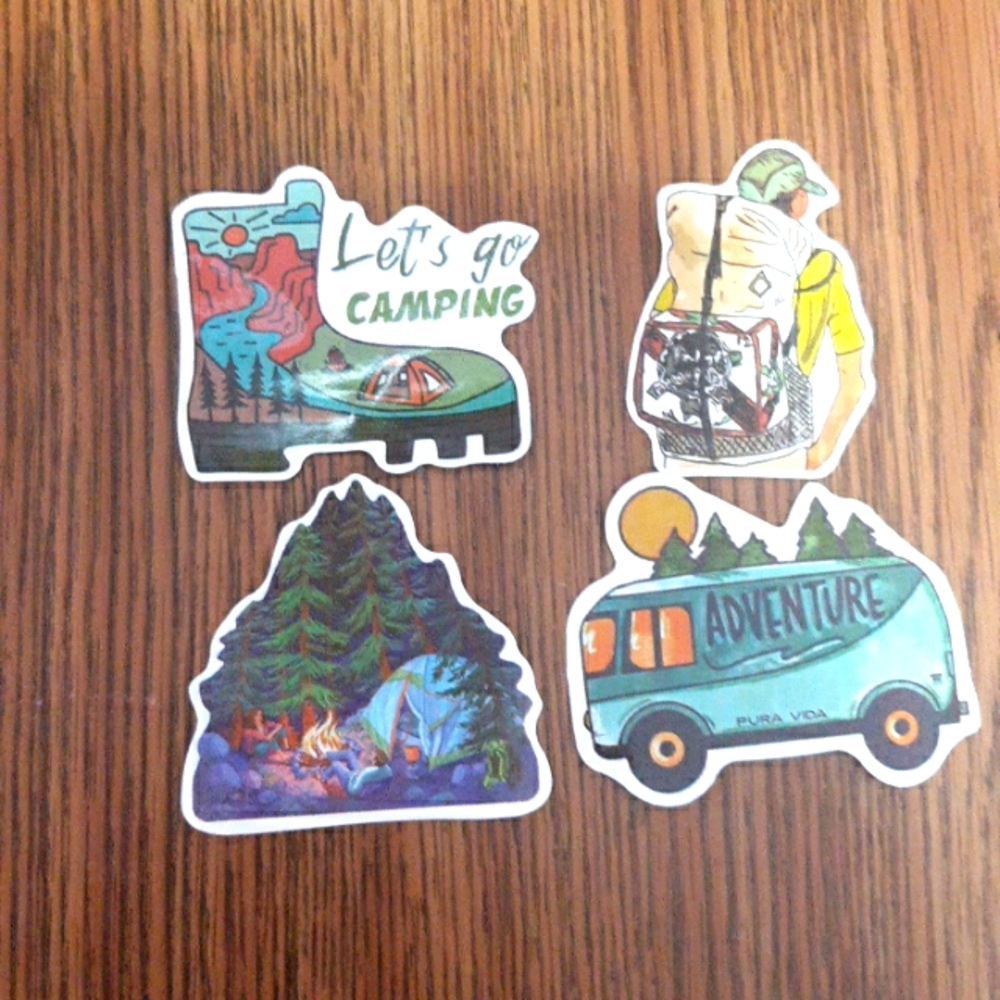 Camping stickers